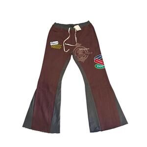 LIFTED ANCHOR Flared Sweatpants with Patches